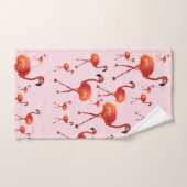 Ensemble rose de serviette de salle de bains de (Serviette à main)