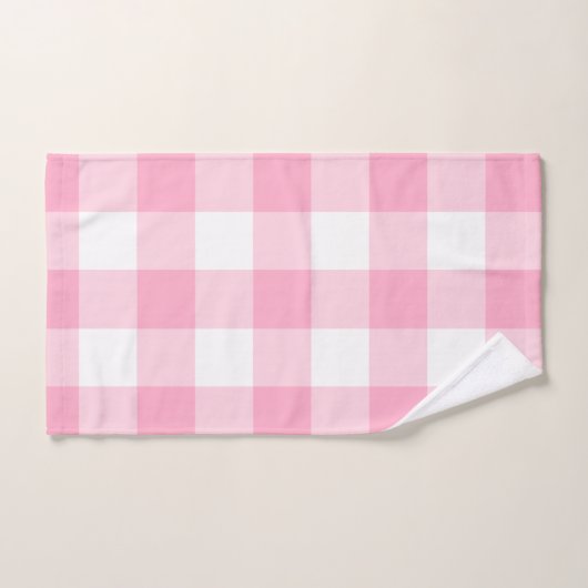 Ensemble rose et blanc de serviette de Bath de (Serviette à main)