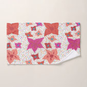 Ensemble rose et rouge de serviette de Bath (Serviette à main)