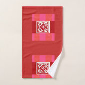 Ensemble rouge de serviette de Bath de tuile (Serviette à main)
