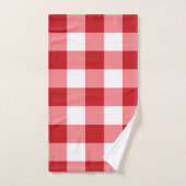 Ensemble rouge et blanc de serviette de Bath de (Serviette à main)