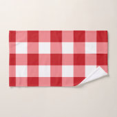 Ensemble rouge et blanc de serviette de Bath de (Serviette à main)