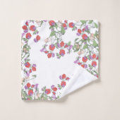 Ensemble rouge vintage de serviette de Bath de (Gant de toilette)