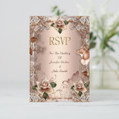 Ensemble RSVP Mariage Beige Crème Or Rose (Debout devant)