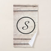 Ensemble rustique de serviette de monogramme de (Serviette à main)