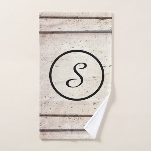 Ensemble rustique de serviette de monogramme de (Serviette à main)