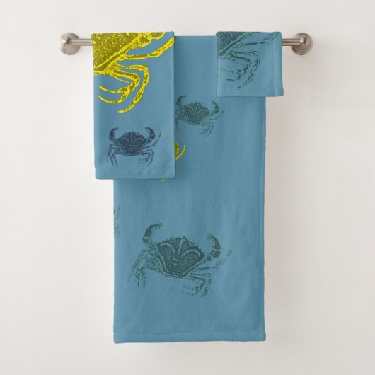 Ensemble serviette crabs (En situation)