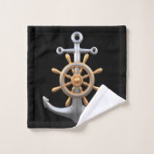 Ensemble serviette de bain Ancres et roue de gouve (Gant de toilette)