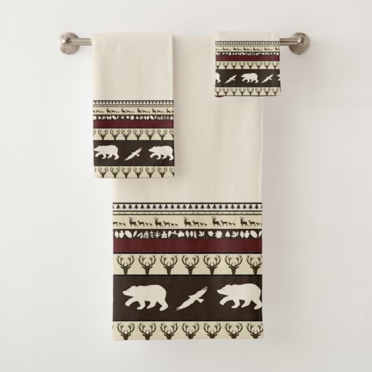 ensemble serviette de bain bois d'automne (En situation)
