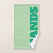 Ensemble serviette de bain et de lavage à texte gr (Serviette à main)