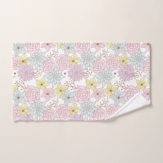 ensemble serviette de bain fleurs de printemps (Serviette à main)
