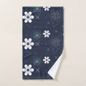 ensemble serviette de bain fleurs d'hiver minuit (Serviette à main)
