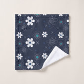 ensemble serviette de bain fleurs d'hiver minuit (Gant de toilette)