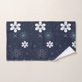 ensemble serviette de bain fleurs d'hiver minuit (Serviette à main)