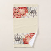 Ensemble serviette de bain Tour Eiffel et hydrange (Serviette à main)