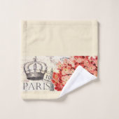 Ensemble serviette de bain Tour Eiffel et hydrange (Gant de toilette)