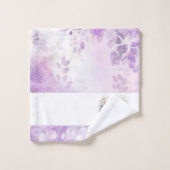 Ensemble serviettes Cygne Lavande et Fleurs (Gant de toilette)