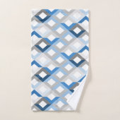 ensemble serviettes de bain chevrons bleus (Serviette à main)