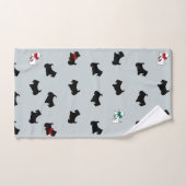 Ensemble serviettes de bain écossais gris pour Noë (Serviette à main)