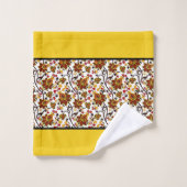 ensemble serviettes de bain florales automne (Gant de toilette)