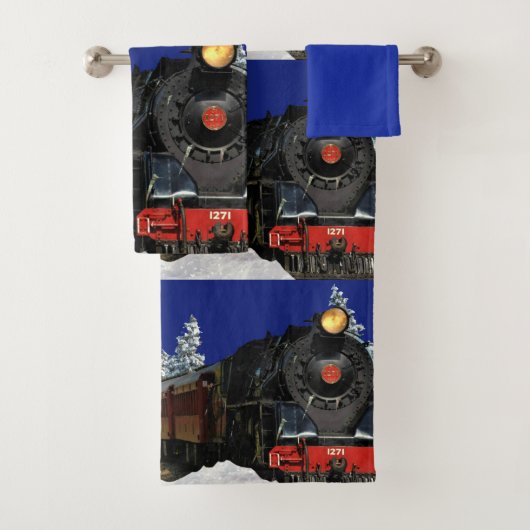 Ensemble serviettes de bain Train à Locomotive de (En situation)