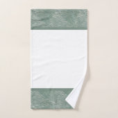 Ensemble serviettes de bain vert impression d'eau (Serviette à main)