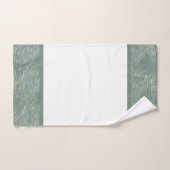 Ensemble serviettes de bain vert impression d'eau (Serviette à main)