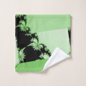 Ensemble serviettes de bain vert jardin fractal (Gant de toilette)