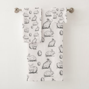 Ensemble tiré par la main de serviette du motif  