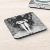 Ensemble triste de dessous de verre de fille de (Côté gauche)