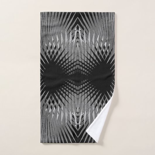 Ensemble tropical blanc noir de serviette de Bath (Serviette à main)