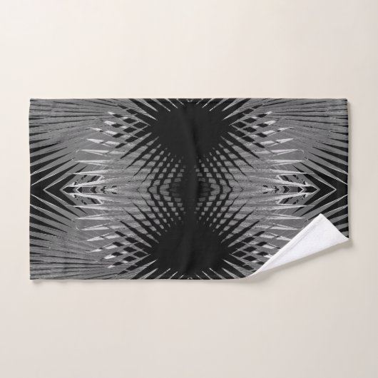 Ensemble tropical blanc noir de serviette de Bath (Serviette à main)