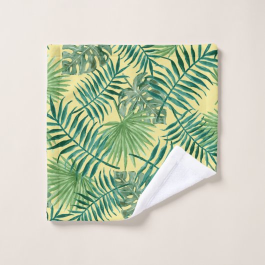 Ensemble tropical de serviette de Bath de feuille (Gant de toilette)