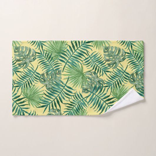 Ensemble tropical de serviette de Bath de feuille (Serviette à main)