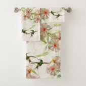 Ensemble tropical de serviette de Bath de fleurs (En situation)