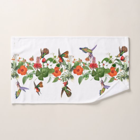 Ensemble tropical de serviette de Bath de fleurs (Serviette à main)