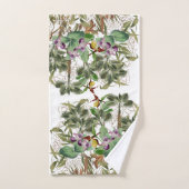 Ensemble tropical de serviette de Bath de fleurs (Serviette à main)