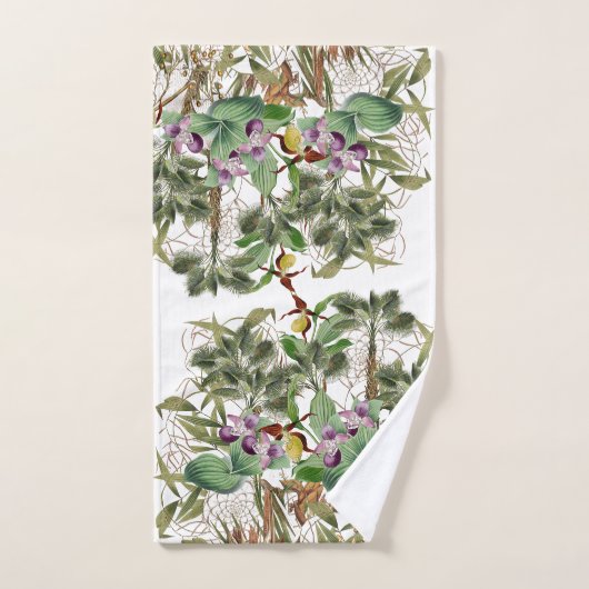 Ensemble tropical de serviette de Bath de fleurs (Serviette à main)