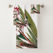 Ensemble tropical de serviette de Bath de fleurs (En situation)