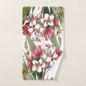 Ensemble tropical de serviette de Bath de fleurs (Serviette à main)