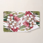 Ensemble tropical de serviette de Bath de fleurs (Serviette à main)