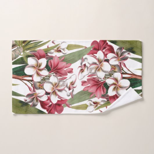 Ensemble tropical de serviette de Bath de fleurs (Serviette à main)