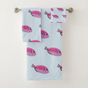 Ensemble tropical de serviette de salle de bains
