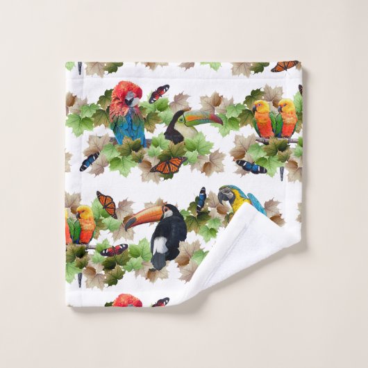 Ensemble tropical de serviette de salle de bains (Gant de toilette)