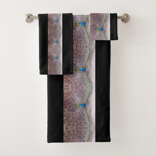 Ensemble turquoise de serviette de Bath de plumes (En situation)