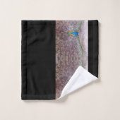 Ensemble turquoise de serviette de Bath de plumes (Gant de toilette)