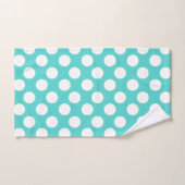 Ensemble turquoise et blanc de serviette de Bath (Serviette à main)