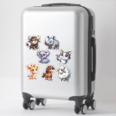 Ensemble unique de stickers animaux 3D (Sur valise)