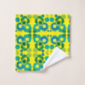 Ensemble vert-bleu de serviette de Bath d'hexagone (Gant de toilette)