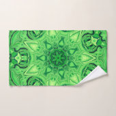 Ensemble vert de serviette de Bath de mandala (Serviette à main)